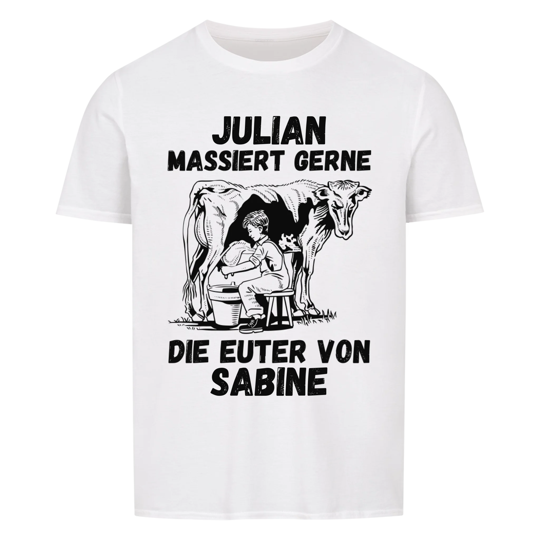 Personalisierbares Euter massieren T-Shirt