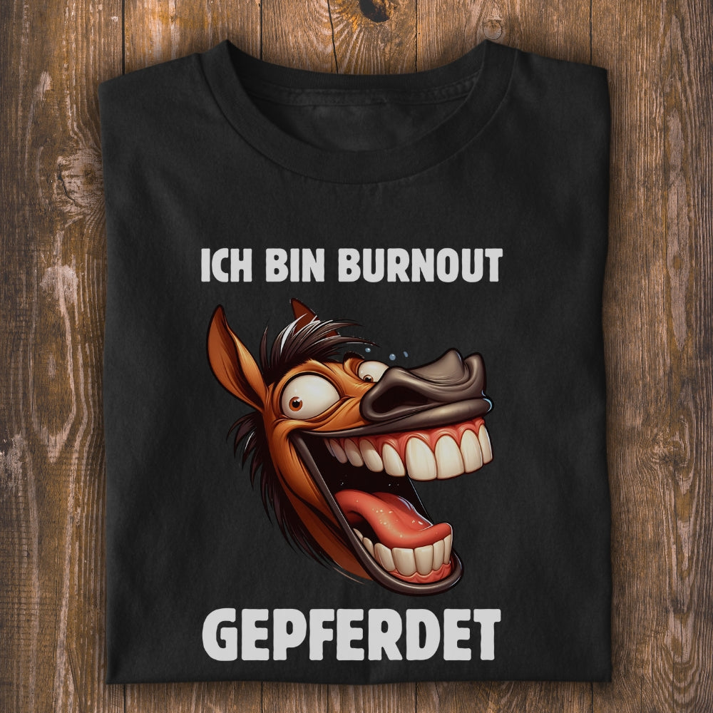 Burnout gepferdet Unisex T-Shirt