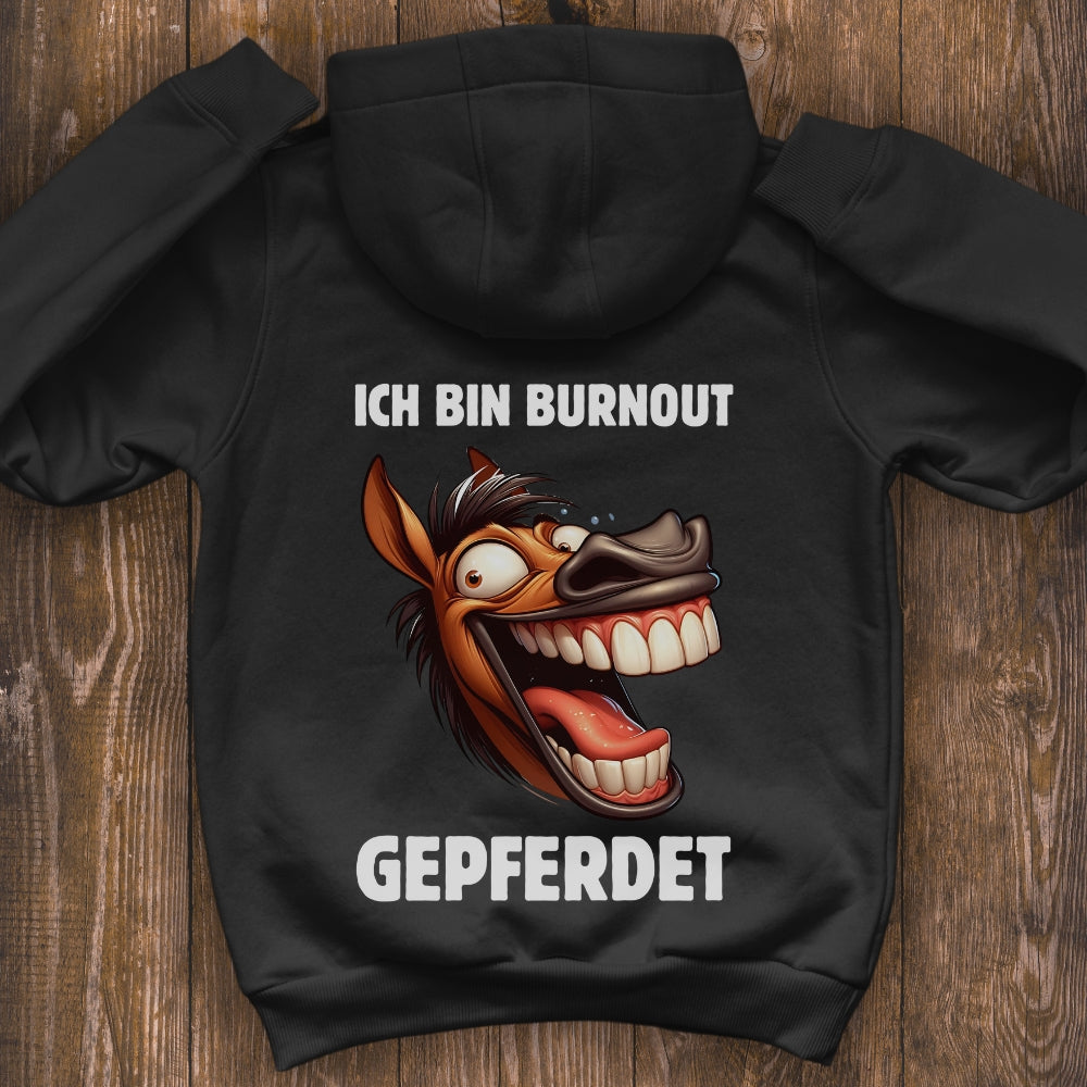 Burnout gepferdet Premium Hoodie