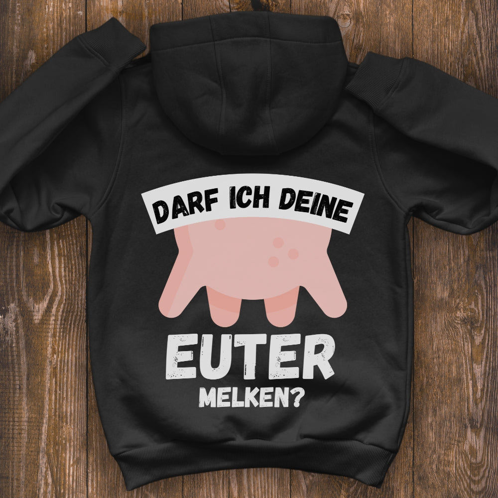 Darf ich deine Euter melken? Premium Hoodie