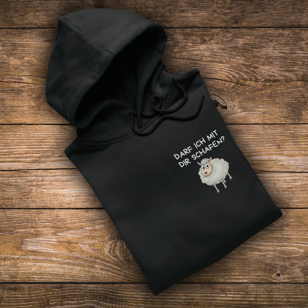 Darf ich mit dir Schafen? Premium Hoodie