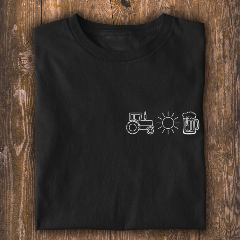 Traktor, Sonne und Bier Unisex T-Shirt