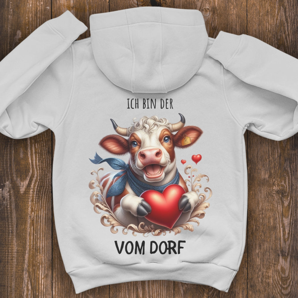 Der vom Dorf Premium Hoodie Backprint