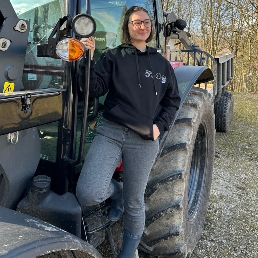 Traktor, Sonne und Bier Premium Hoodie