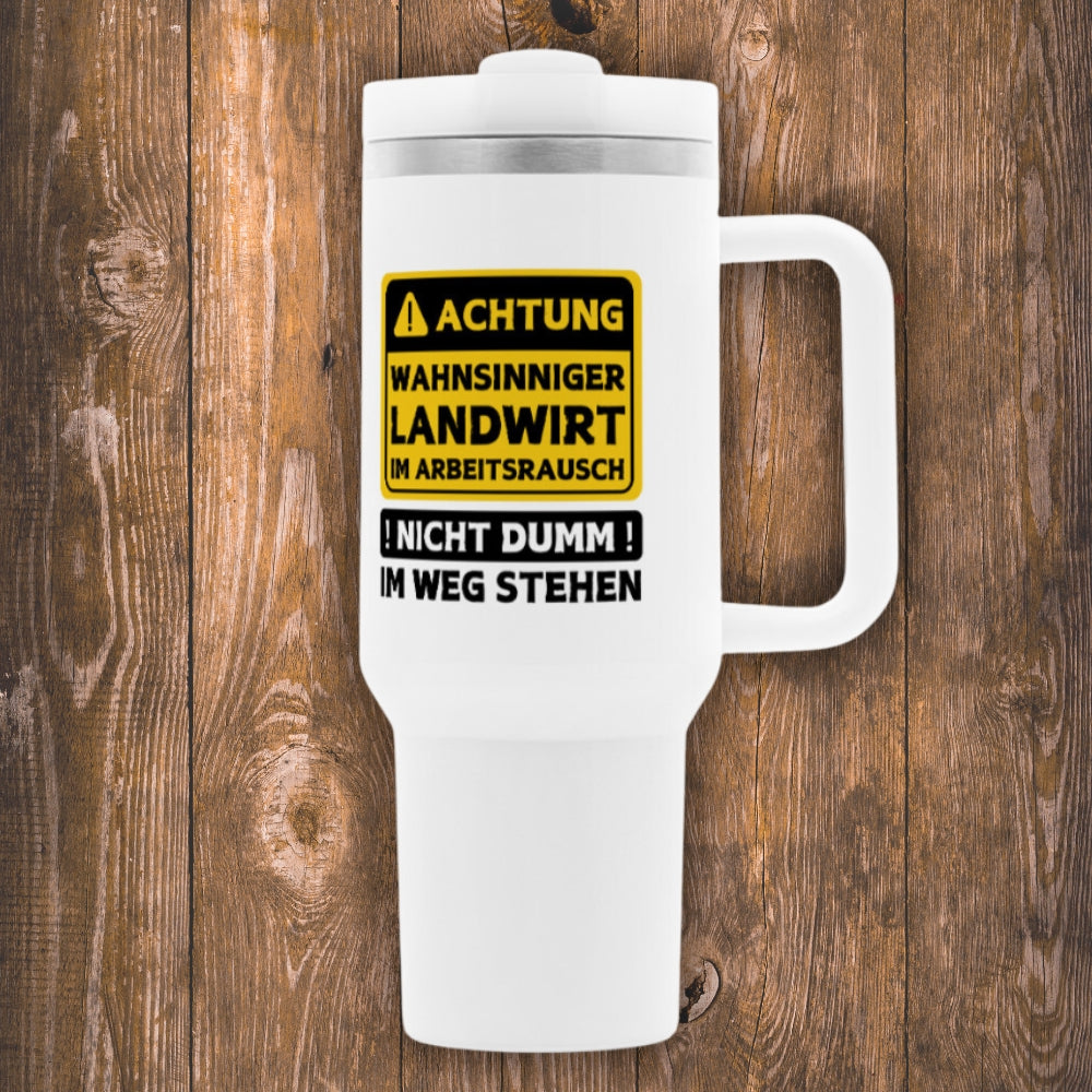 Wahnsinniger Landwirt Thermobecher