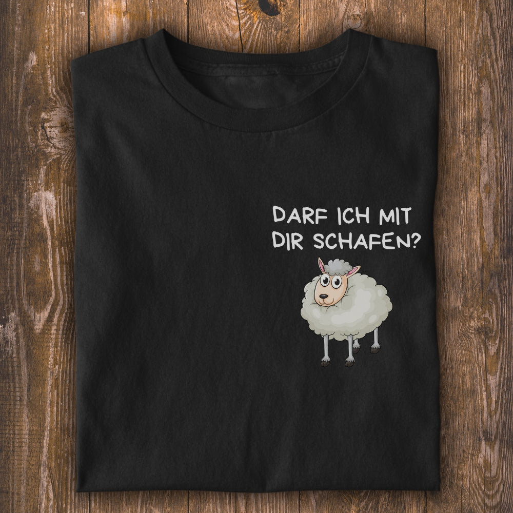 Darf ich mit dir Schafen? Unisex T-Shirt